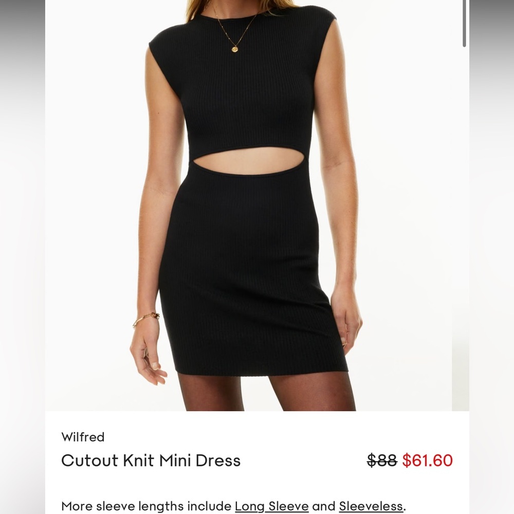 Aritzia Wilfred cutout mini dress